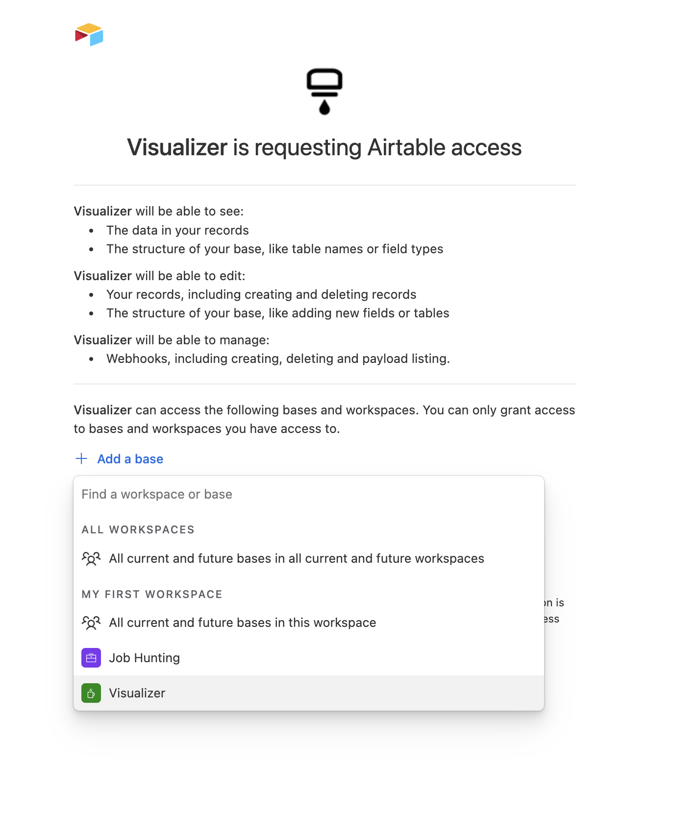 Airtable permissions