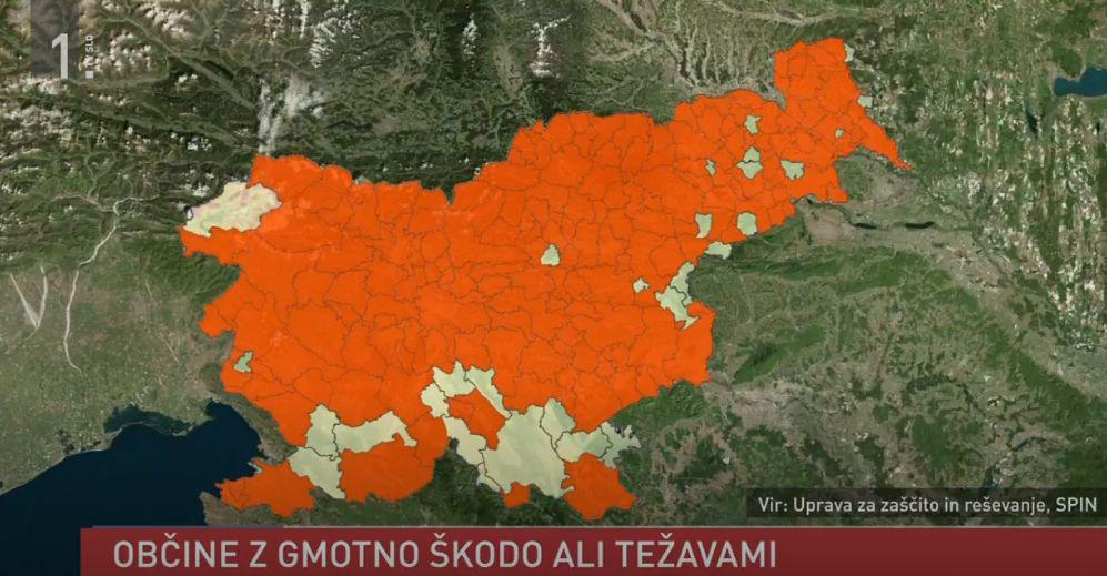 Municipalities affected in the floods