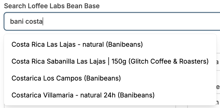 Loffee Coffee Search